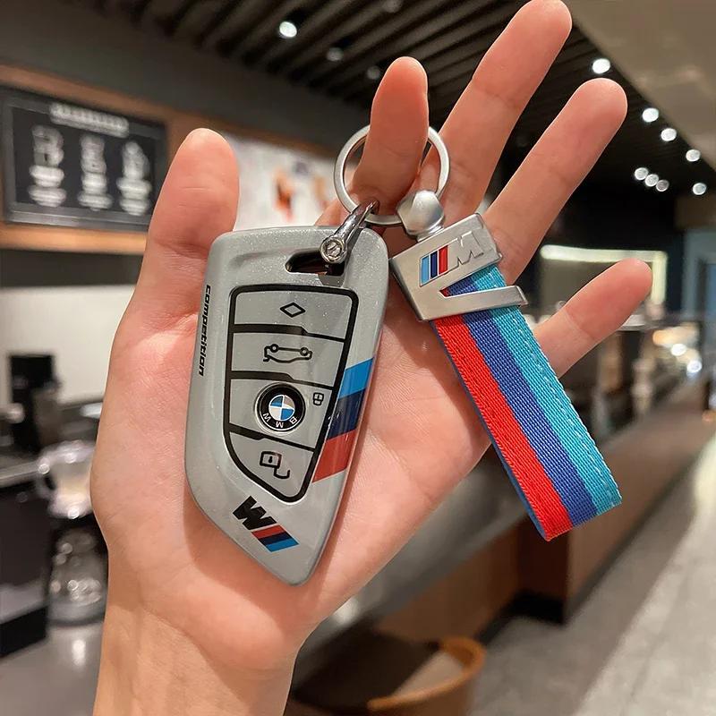 Style Car Key Case Cover For BMW X1 X3 X5 X6 X7 1 3 5 6 7 Series G20 G30 G11 F15 F16 G01 G02 F48 Accessories EV2