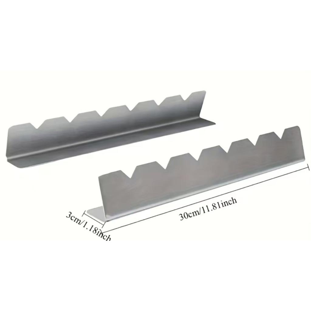 2PCS Stainless Steel BBQ Skewers Rack Set Heat Resistant Outdoor Barbecue Kabob Holder Spits Stand