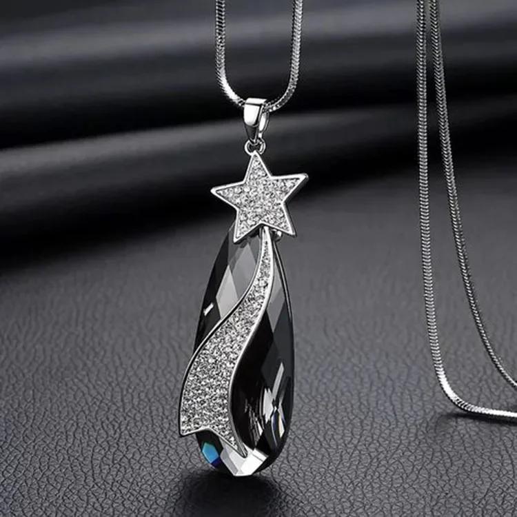 Classic Geometric Irregularity Pendant Long Necklace for Women New Sweater Accessories Cute Gifts Hip Hop Jewelry