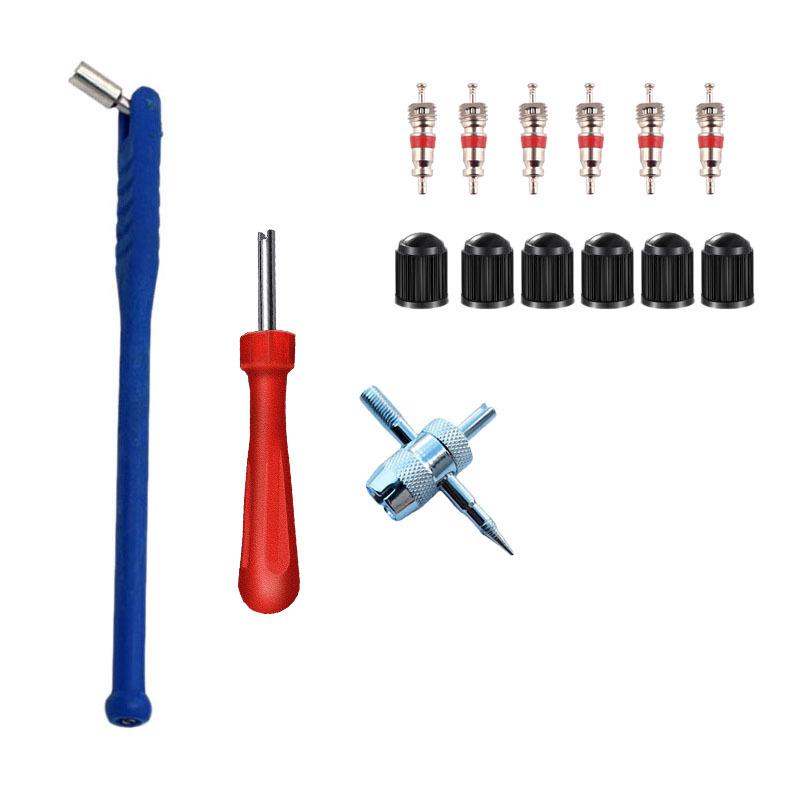 Sada nástrojů pro demontáž ventilových vložek pro elektromobily, jízdní kola a motocykly