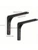 2Pcs Heavy-Duty Iron L-Shaped Shelf Brackets Right Angle Corner Supports for Wall Mounted Furniture Bracket Support Hardware