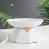 Pet Cat Bowl Ceramic Bowl Tall Black Chin Dog Rice Bowl Cute Drinking Protect Neck Spine Cat Food Bowl Anti Knock Over