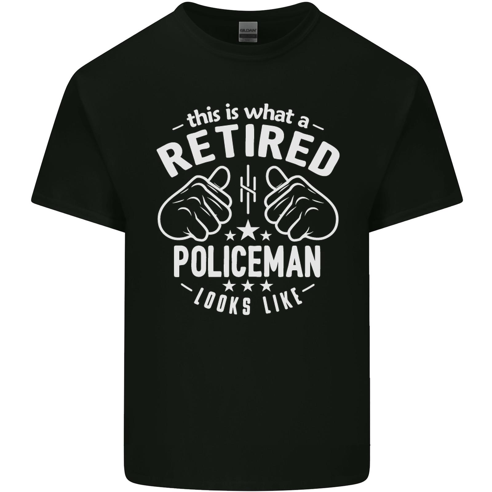 

This Is What a Retired Policeman Looks Like Mens Light Cotton T-Shirt Mens Womens Tees Top M