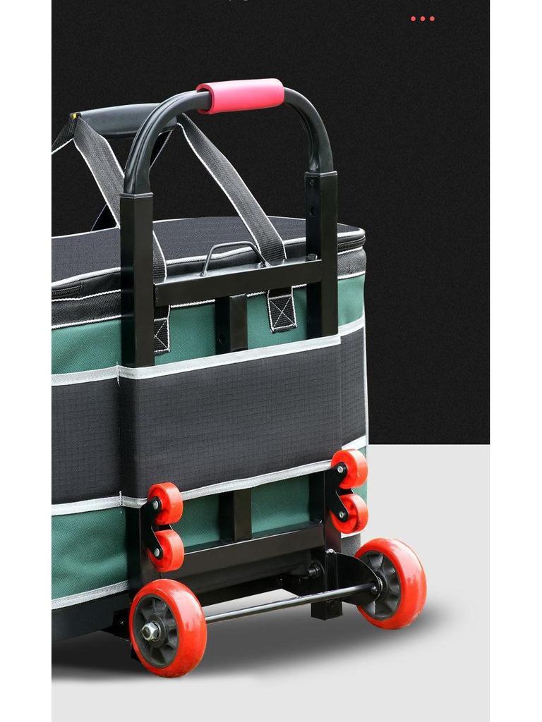 Telescopic Tool Bag: Durable, Wear-Resistant Canvas with Wheels, Large Capacity for Electricians