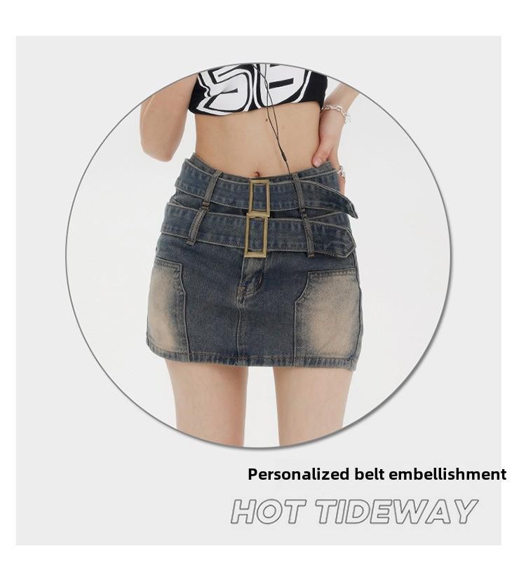 2023 Sommer High Waist Retro Jeansrock – Slim Fit für Damen