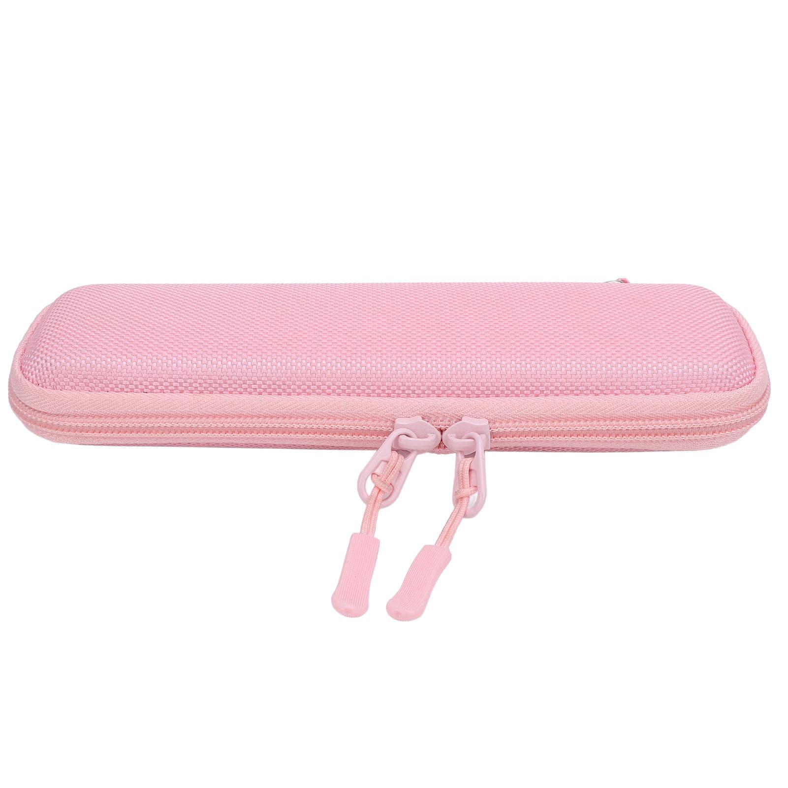 

Дорожная сумка для кистей для макияжа, жесткий чехол из ЭВА, портативный чехол-органайзер для карандашей и кистей розовый