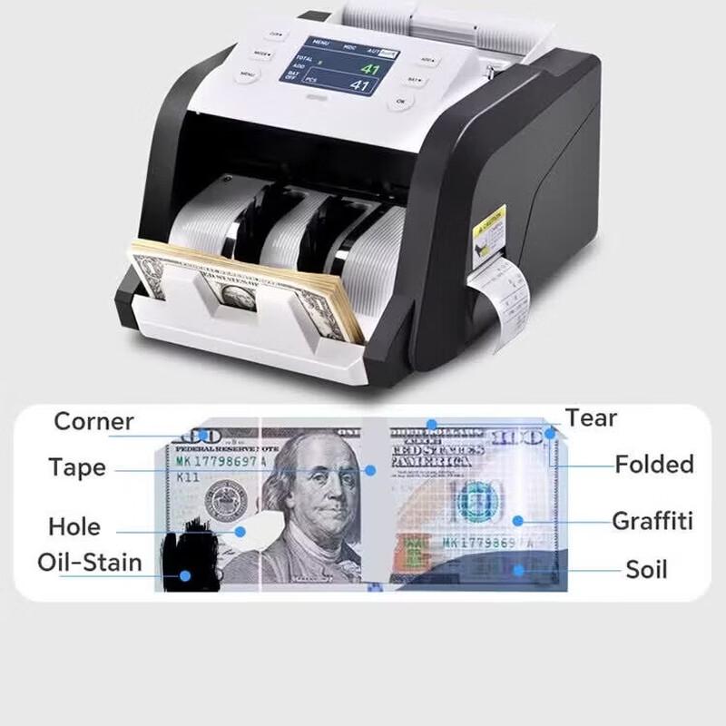 Weirong WRM960(B) Single CIS Multi-Currency Bill Counter with Printer CN Plug (adapter Included)