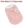 New Warm Winter Cat Clothes Cartoon Bear Cold Protection Cat Vest Fleece Pet Apparel for Small Dogs Puppies Kitten