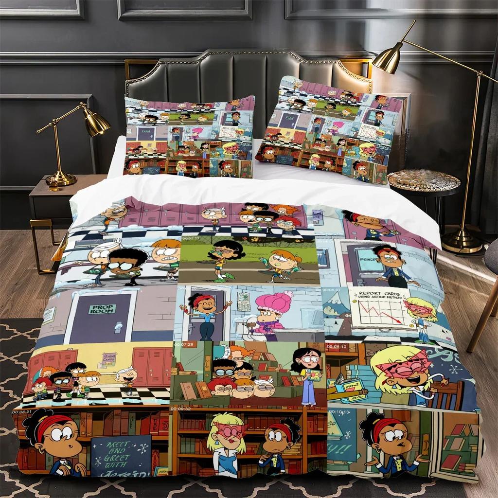 The Loud House Duvet Cover Pillowcase Lincoln Bedding Set Adult Boy Girl Bedroom Decoration Children Single Double Large Size