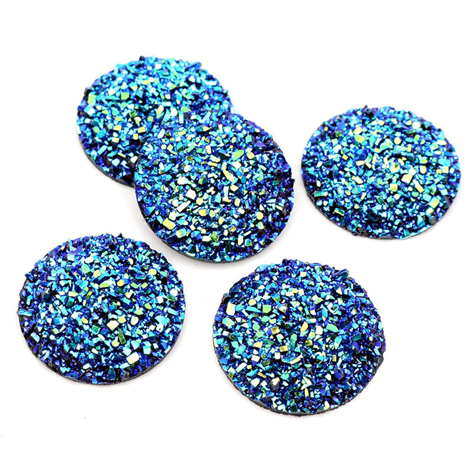 

Новые 20 шт. 20 мм блестящие смоляные круглые неровные поверхности плоские стразы украшения DIY свадебные аппликации пуговицы W43 One Size синий