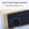 LED Sound Control Wecker Holz Despertador Temperaturanzeige Elektronischer Wecker Schreibtischuhr Digitale Holz Tischuhr