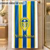 Beach TowelLeeds United Custom Name Text Personalized Soft Towel for Beach Pool Indoor Home Decor Gift