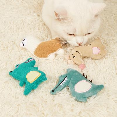 New Cats Natural Catnip Plush Toy Dinosaurs Penguins Mice Bite Chew Molar Tooth Interactive Game Cat Accessories Pet Dog Cat