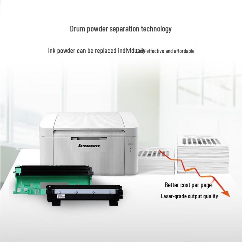 Lenovo LJ2206W A4 Black & White Wireless Laser Printer CN Plug (adapter Included)