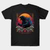 Men Black Print T-shirt Godzilla No-Cut Transfer Paper Print Cotton Tshirt