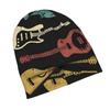 ZLIENSZUS Minimalist Guitar Music Knit Hat for Adults - Neutral Tone Beanie with Music & Guitar String, Suitable for Casual Outfits, Concerts, Casual