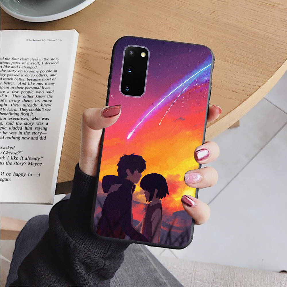 AD95 Your Name Black Case for Samsung Note 20 Lite S24 Ultra S23 S22 A05 A06 A11 A71 A15 A16 A13 A24 A25 A33 A52 A53 M55 M35 Sofe Cover