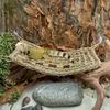 Parrot Grass Net Climbing Ladder for Reptile Hide Bird Swing Hammock with Suction Cup for Terrarium Bearded Dragon Accessories