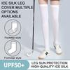 Ice Silk UV Protection Knee High Socks Breathable Anti Slip Golf Sports Stockings Elastic Cooling Effect Slimming Fit