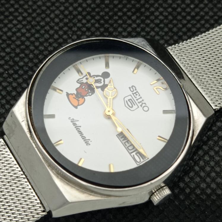 BRUKT VINTAGE SEIKO CARTOON DIAL AUTOMATISK 6309A JAPAN HERREKLOKKE 606-a314470-2 SKU606-a314470