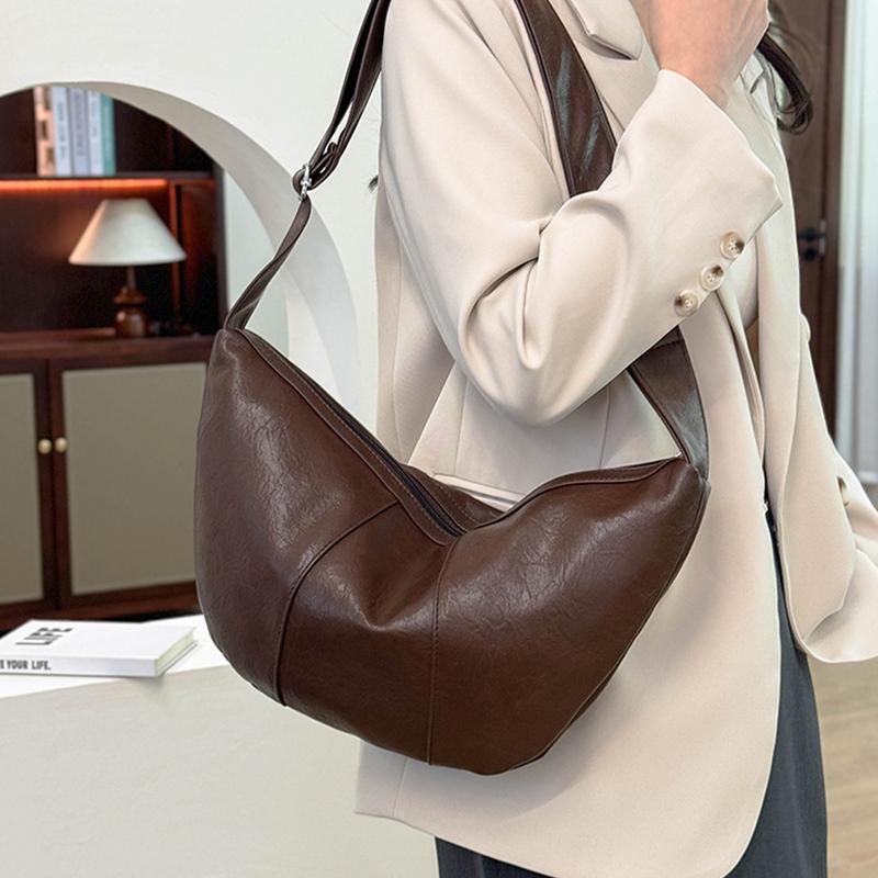 Yogodlns Vintage Crossbody Bags for Women Large Capacity Luxury Handbags Solid Soft Shoulder Bags Female Casual Travel Hobos Bag