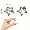 10pcs Star Hair Clips 2000s Y2K Snap Hair Barrettes Non Slip Star Hair Accessories Silvery Metal Hair Clips for Women Street