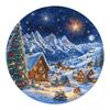Wooden Puzzle Christmas Snow Scene Small Animal Shape Puzzle Flat Wooden Puzzle