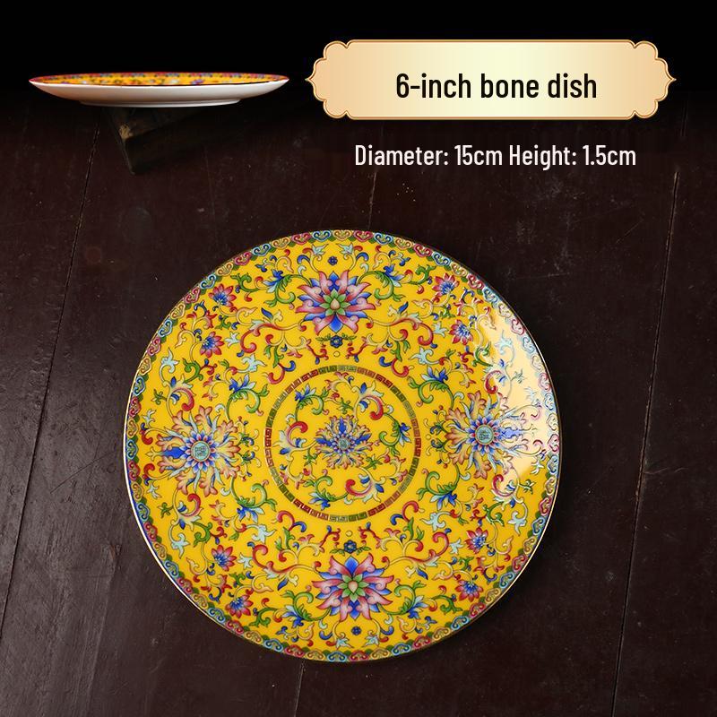 Ceramic Chinese Style Rice and Noodle Bowl Set with Enamel Color