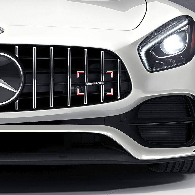 Car Chrome Front Hood Grille AMG Emblem Badge Auto Trinket Styling For Mercedes Benz GLA C E S G Class CLA GLK W211 W212 W213