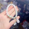 Simple Tianshan Green & Shoushan Stone Bracelet for Women: Fresh, Fashionable Friendship Beads In New Chinese Style