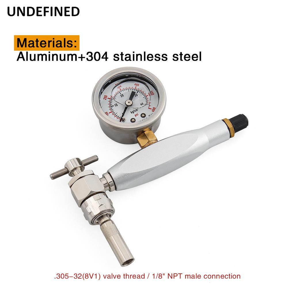 600PSI Suspension Shock Nitrogen Needle Fill Tool Kit ATV UTV For KTM Suzuki Yamaha Polaris RZR CanAm Arctic Cat Snowmobile