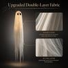 Remote Control Halloween Lights 3 Pcs Large Lighted Hanging Ghosts Decoration 4FT + 5FT Outdoor Glowing Ghost Kit for Home Spooky Flying with