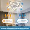 2024 Modern Minimalist Acrylic Ceiling Fan with Light, Large Airflow & Variable Frequency for Bedroom & Living Room