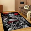 Gothic Skull Dead Girl Cartoon Horror Carpet Rug for Bedroom Living Room Sofa Playroom Doormat Home Decor,Kid Area Rug Non-slip