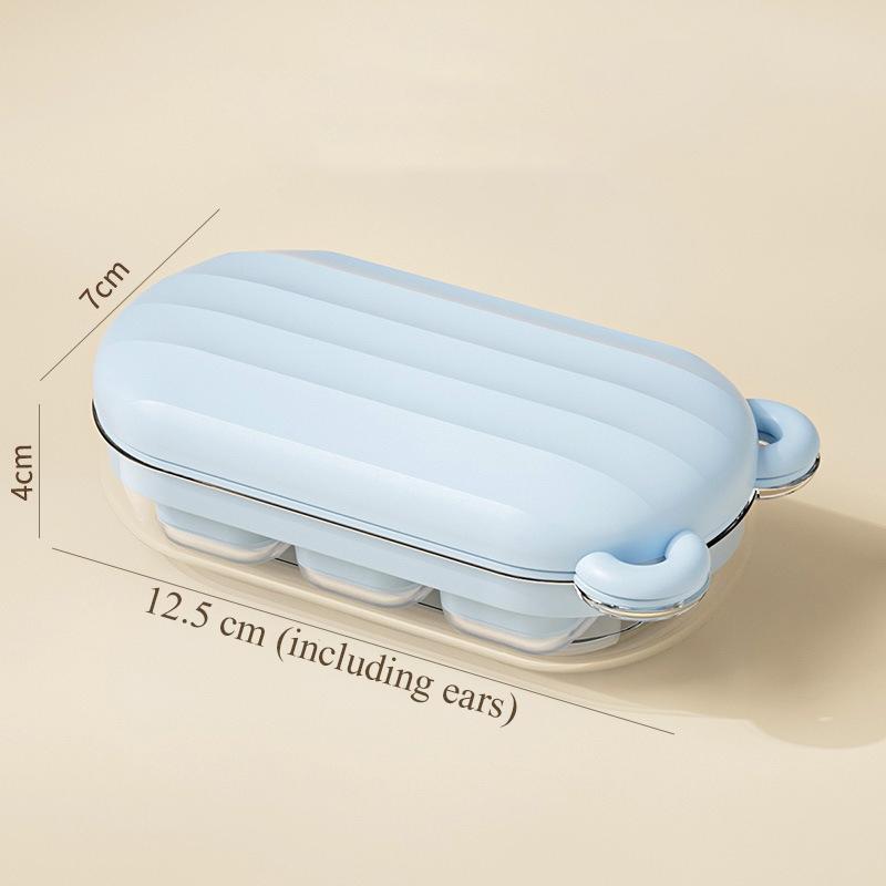 

Bear Press Ice Compartment силиконовая форма для кубиков льда 6 отсеков коробка для льда бытовая квадратная форма для льда с крышкой коробка для хранения льда 1pc синий