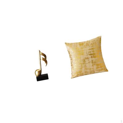 Resin Music Note Sculpture Pillow Cover Creative Tabletop Ornament Elegant Sofa Cushion Centerpiece