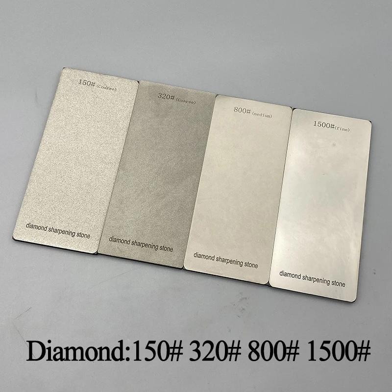 DiamantSchleifstein Messerschärfer Anti-Rutsch-Basis 120~3000 Küchenmesser Schärfwerkzeug Set 4-8 Dünne Klinge Platten Set