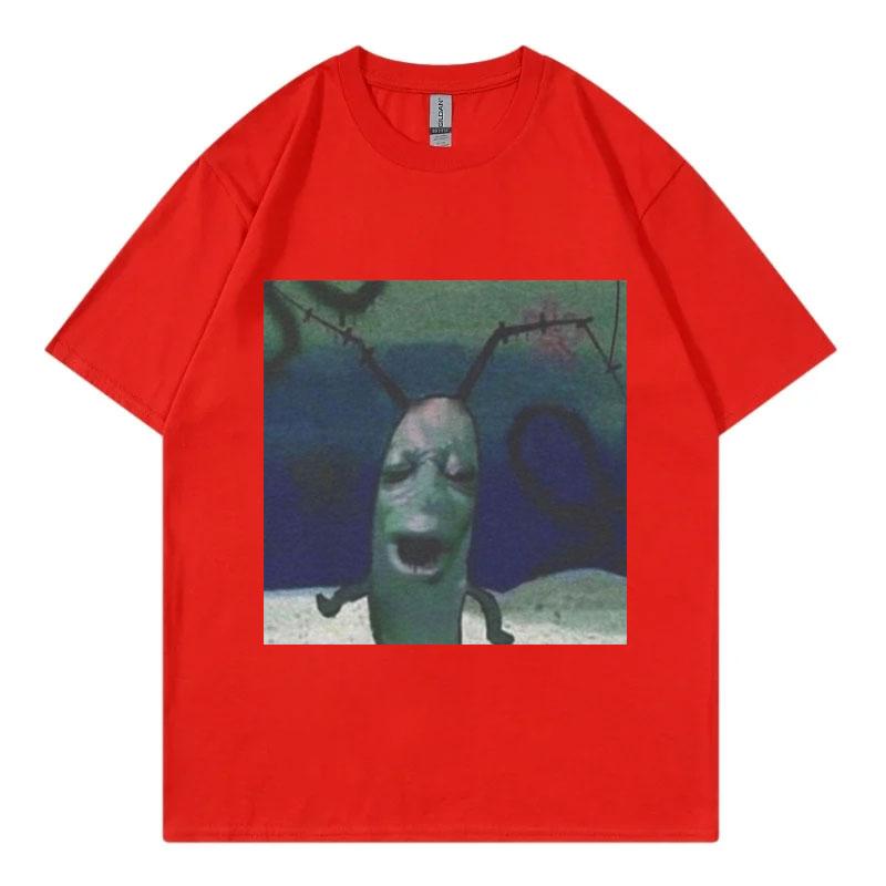 Cursed Plankton Funny Meme T Shirts Gothic Fashion Tshirt Casual Short Sleeve Tshirts Unisex Streetwear