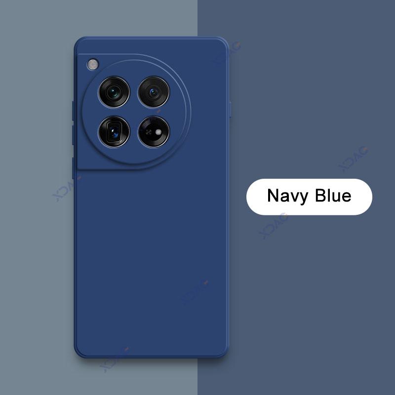 

Квадратний рідкий силіконовий чохол для телефону Oneplus Ace 3 Ace3 12R 12 R 5G Глобальна версія, м’яка протиударна задня кришка Oneplus12R Fundas OnePlus Ace 3 темно-синього кольору