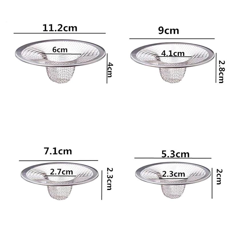 1Pc Edelstahl Küche Wasser Waschbecken Filter Bad Ablauf Filter Net Dusche Haar Fänger Stopper Küche Zubehör