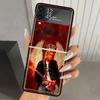 Retro Singer Kurt Cobain Hard PC Phone Case For Samsung Galaxy Z Flip 7 6 5 4 3 Black ZFlip7 ZFlip6 Flip5 Flip4 Flip3 5G Print C