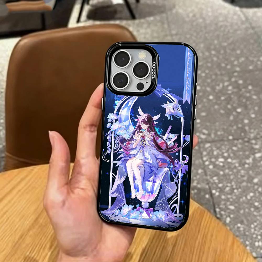 

Крутой чехол для телефона G-Genshin-Impact-columbina для iPhone 17, 16, 15, 14, 13, 12, 11 Plus, Pro Max, цветной, серебристое покрытие внутри iPhone16