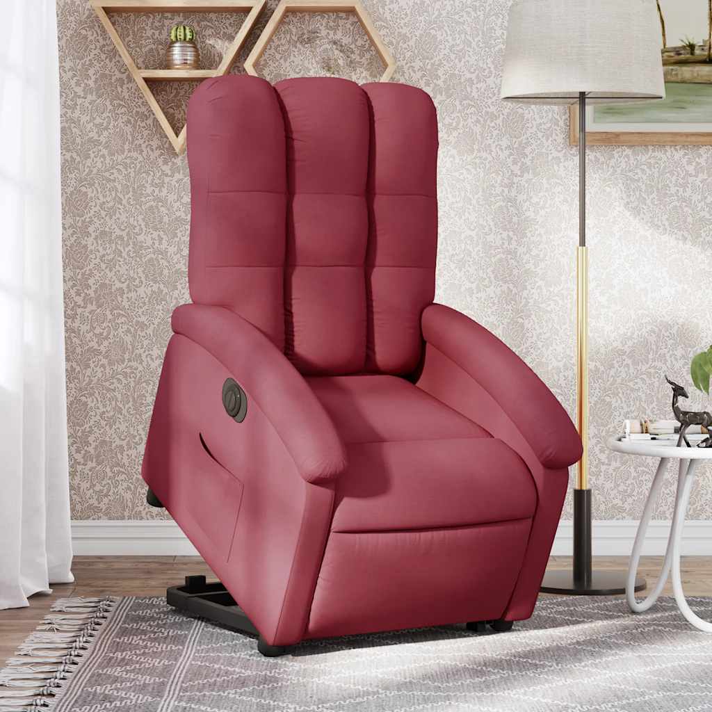 Vidaxl Lift Recliner Massage Chair, Electric, Reclining, Burgundy