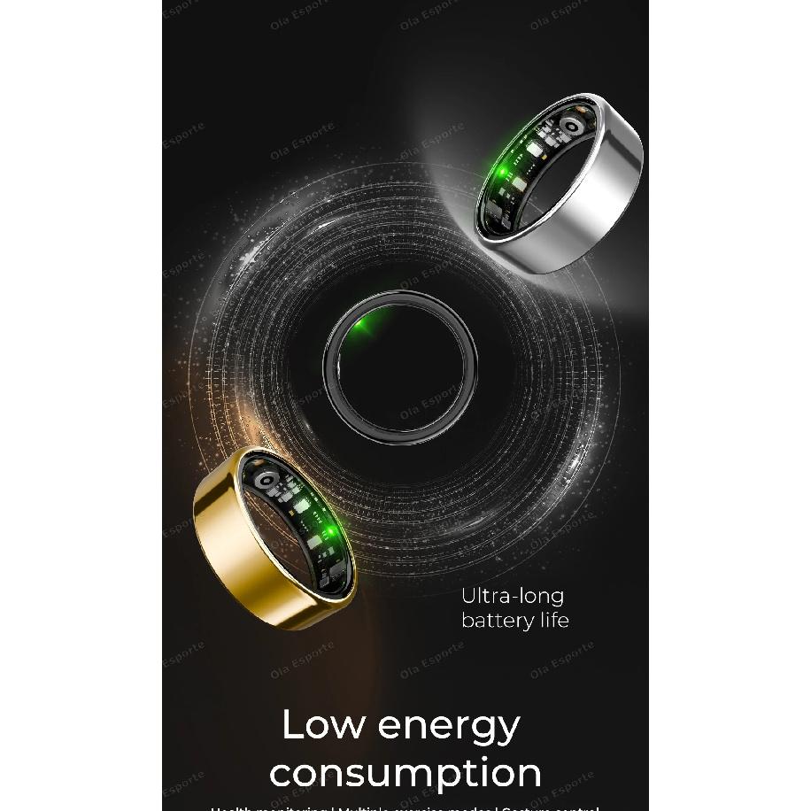 2025 Smart Ring Blood Pressure Heart Rate Sleep Monitoring Smartring IP68 & 5ATM Waterproof Multi-sport Mode Smartring Man Women