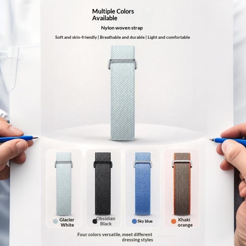 Nylon Hook And Loop Watch Band For Breathable Adjustable Sport Strap For Daily Wear Running Gym Workout