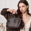First Layer Cowhide Handbag, New Large-capacity Shoulder Bag, Versatile Retro Commuter Messenger Bag, Bag.