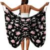 Leichter bedruckter Strand-Cover-Up für Damen Weicher Stoff Sarong Wickeltuch Vielseitiges Badeanzug-Schal für Pool und Urlaub
