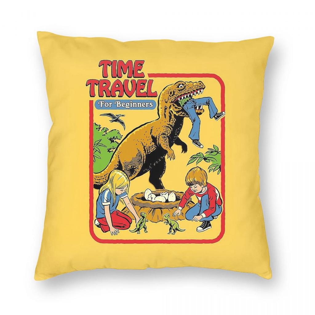 Prehistoric Dinosaur T Rex Square Pillowcase Polyester Linen Velvet Pattern Zip Decorative Pillow Case Car Cushion Cover