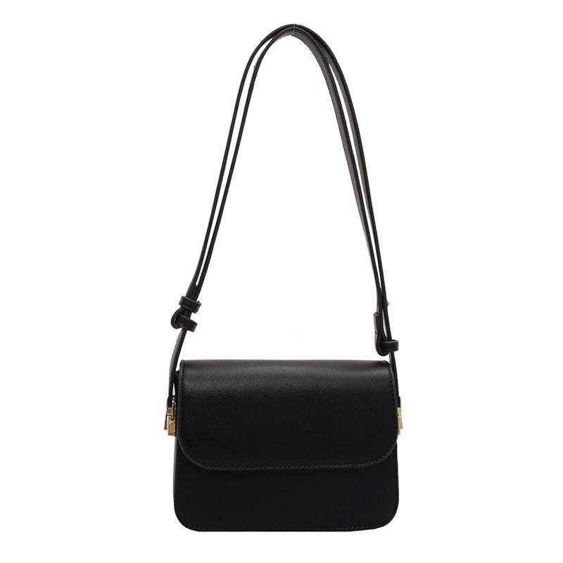 

Urban Minimalist Small Shoulder Bag With Zipper Compartments For Casual Outings чорний