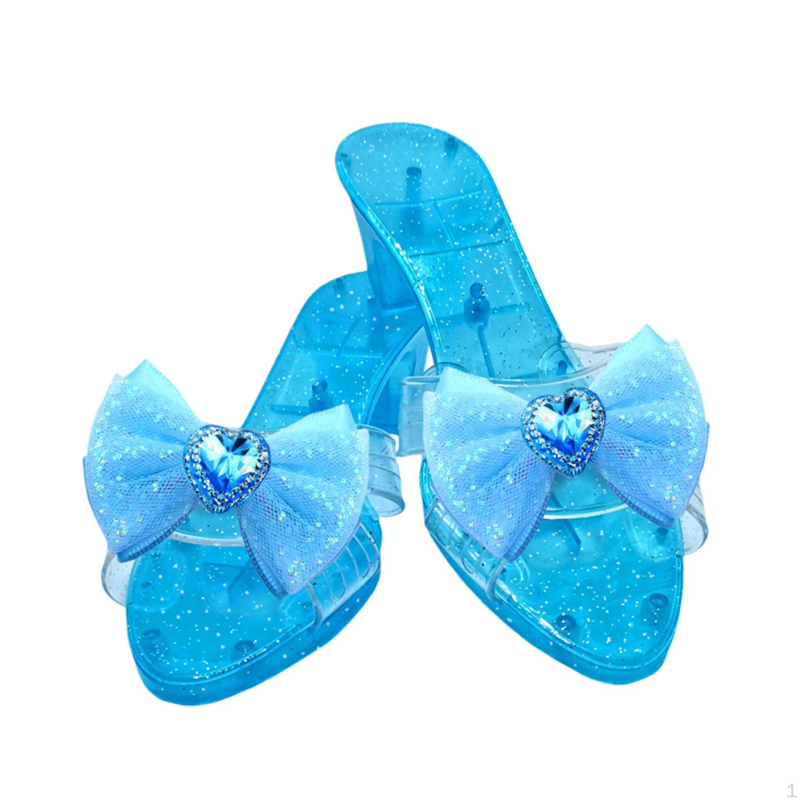 Сандалии из желе для девочек для нарядов принцесс и летних вечеринок синий